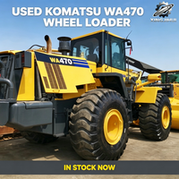 Chargeuse sur pneus Komatsu WA470 de 24 tonnes, grande chargeuse frontale lourde, moteur SAA6D125E5, chargeuse sur pneus japonaise d'occasion pour travaux de construction et carrière