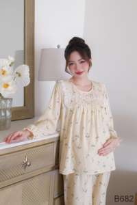 Hot Selling Summer/Autumn Maternity Clothes Sleep & Lounge Print Pregnant Women Pajama Sets Pregnancy Breastfeeding Suits B682 - Product Image 6