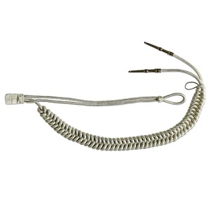 Aguillete Personalizado de Alta Calidad, Ecológico, Color Plateado, Diseño Clásico de Cordón, Algodón y Poliéster, Ornamental - Product Image 1