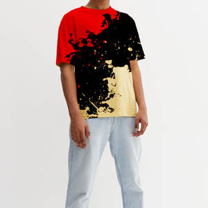 Camiseta de algodón transpirable y ecológica de corte regular, estilo urbano, con logo personalizado, multicolor, para hombre, tallas grandes y altas. - Product Image 2