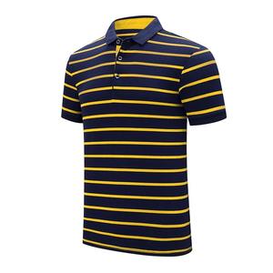 Nuevo Polo clásico a rayas de verano para hombre, Polo de algodón de manga corta bordado, Polo informal de negocios, camiseta Polo para hombre - Product Image 2