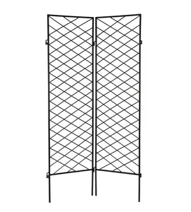 แผงโครงตาข่ายโลหะสีดำสำหรับงานหนักกระถางต้นไม้และเครื่องปลูกต้นไม้สำหรับปีนในสวน - Product Image 1