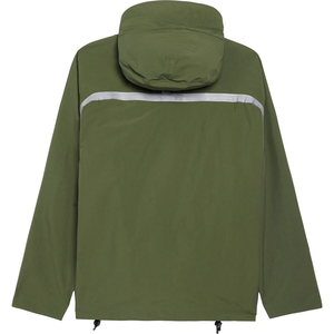 Wholesale High Quality <b>Men</b> Olive Green <b>Reflective</b> Windbreaker <b>Jacket</b> Waterproof Outdoor Hiking Hooded Techwear Sportswear Coat - Product Image 2