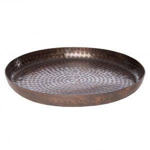 Elegante Bandeja de Hierro Metálica Grabada a Mano con Acabado de Latón Antiguo para Servir Té, Café y Aperitivos con Sofisticación - Product Image 5