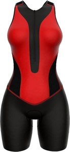 ชุดไตรกีฬาสำหรับผู้หญิงชุดวิ่งและว่ายน้ำสำหรับแข่งจักรยานชุดสั้นซิปหน้าอกระบายอากาศ - Product Image 3