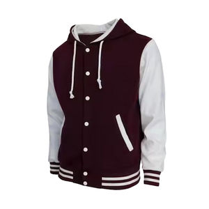 Uniforme de equipo de béisbol, chaqueta deportiva transpirable con capucha, logotipo personalizado, estampado de algodón, manga larga para hombre, talla grande, botón abajo - Product Image 4