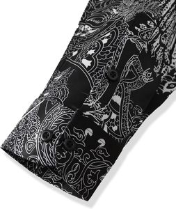Vente directe d'usine de haute qualité 100% Polyester nouveau à manches longues hommes robe chemises formelles luxe Sublimation hommes chemises habillées - Product Image 6