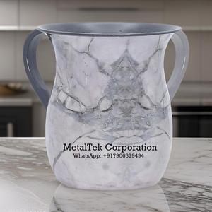 ถ้วยอลูมิเนียมสำหรับตกแต่งที่มีด้ามจับสองอันสำหรับล้างดีไซน์ใหม่เหยือกซักมือดีไซน์แบบชาวยิวด้ามจับคู่ของขวัญ - Product Image 3