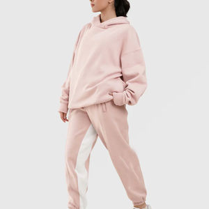 Manches longues surdimensionné femmes sweats à capuche et sweat ensembles femmes solides sweats à capuche automne hiver grande taille - Product Image 3