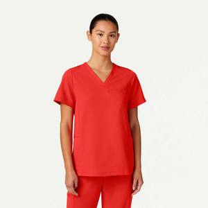 Ensemble de blouses médicales personnalisées avec logo, nourrissantes, pour hôpital, en tissu tissé, naturelles, confortables pour femmes infirmières, vente en gros - Product Image 5