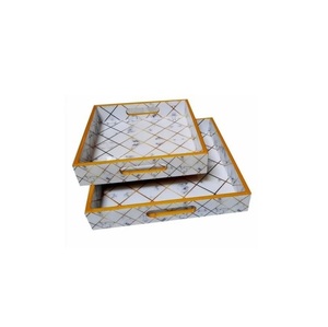 Plateau de service personnalisé en bois imprimé pour hôtel, mariage, restaurant Plateau de table Plateau de service personnalisé pour le dîner Haute qualité - Product Image 4