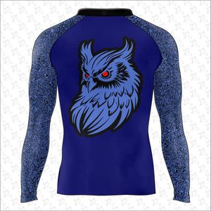 Sublimación personalizada de impresión de los hombres al aire libre Rash Guard mangas largas transpirable poliéster Spandex Material - Product Image 6
