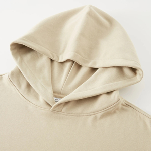 Sweat à capuche vierge de luxe marron de haute qualité impression bouffante Streetwear personnalisé sans chaîne pull à épaules tombantes sweats à capuche pour hommes unis - Product Image 1