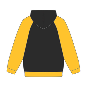 Sudadera con Capucha DST Delta Negra con Rayas Rojas en los Mangas, Mezcla de Algodón, Ropa de Hermandad Griega Divine Nine - Product Image 3