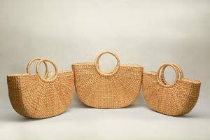 Premium Vietnam handmade water hyacinth handbag durable seagrass tote <b>bag</b> eco friendly women <b>straw</b> beach <b>bag</b> stylish design - Product Image 4