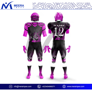 Uniforme de football américain en 100% polyester pour hommes OEM, impression par sublimation personnalisée, uniforme de football américain à séchage rapide pour adulte - Product Image 3