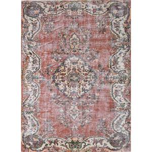 Alfombra de Lana Anudada a Mano de Gran Tamaño, Estilo Vintage, con Medallón Rojo Anaranjado Clásico para Sala de Estar, Pasillo Rectangular - Pae-2079 - Product Image 1