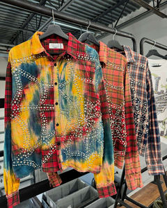 Camisa de Invierno 100% Algodón, Personalizada, con Cuello Alto, Corte Cuadrado, Manga Larga, Camiseta de Franela Estampada de Alta Calidad - Product Image 3