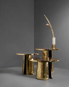 Exhibidor de Pasteles de Metal Moderno y Lujoso, Pedestal Dorado con Acabado en Latón, Soporte para Servir Postres para Bodas, Fiestas y Decoración de Hoteles - Product Image 2