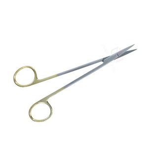 Tijeras Dentales Profesionales de Acero Inoxidable de 115 mm, Tijeras Quirúrgicas Iris con Recubrimiento Dorado Parcial, Juego de Instrumentos con Certificación CE - Product Image 6