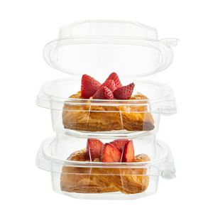 6x6 PET transparente a prueba de manipulaciones contenedor con bisagras caja de concha desechable para alimentos para sándwich hamburguesa pan panadería embalaje - Product Image 5