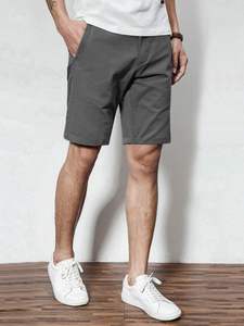 Prix de gros, prix bas, motif uni, short en twill de coton pour homme, coupe ajustée, personnalisé, élégant, confortable, fournisseur de vêtements de BD - Product Image 4