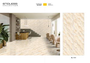 60x120cm Carreaux de sol en bois d'intérieur en porcelaine 600x1200mm Carreau de sol en porcelaine émaillée polie Carreaux de porcelaine émaillée - Product Image 5