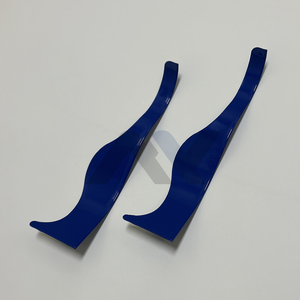 Navaja de Barbero Dominicana Nueva, Curva, Ondulada, No Recta, de Acero Inoxidable, Color Azul, Cuchillo de Barbero con Hoja Reemplazable - Product Image 2