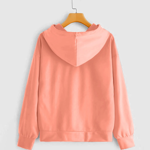 Sweat à capuche doublé en polaire avec cordon de serrage Vêtements pour femmes Sweat à capuche zippé Casual Long Sleeve Hoodies - Product Image 5