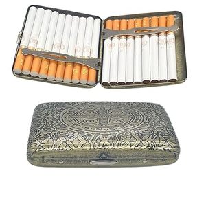Caja de sujeción de cigarrillos de alta calidad, caja de cigarros de Metal para caja de almacenamiento de cigarrillos, accesorios para fumar, el mejor regalo para fumador - Product Image 2