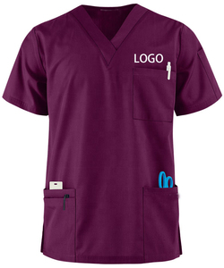 Venta caliente Doctor Uniformes Médico Enfermería Scrubs Top Doctor Enfermera Scrubs Manga corta Tops Uniforme Hombres Enfermera - Product Image 6