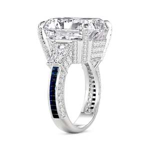 แหวนหมั้นเพชรเจียระไนทรงเรเดียนท์สามเม็ด ได้รับการรับรองจาก Jeulia IGI - Product Image 1
