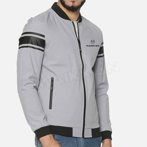 Wholesale High Quality Men's Stylish <b>Slim</b> <b>Fit</b> Waterproof Eco-Friendly Bomber <b>Jacket</b> with Stand Collar Winter Fashion OEM Options - Product Image 5