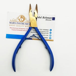Pince d'extension de cheveux professionnelle à un trou bleu avec métal en acier inoxydable à pointe argentée pour usage commercial - Product Image 5