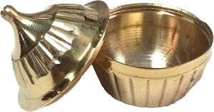 Boîte Kumkum Dani en laiton de conception royale pour les festivals indiens traditionnels et les cadeaux de mariage et boîte Sindoor Dani par HAND MADE CRAFT - Product Image 3