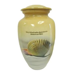 Urne funéraire pour adulte, design imprimé, finition métallique haute brillance, qualité unique, émail métallique, urnes pour adultes - Product Image 1