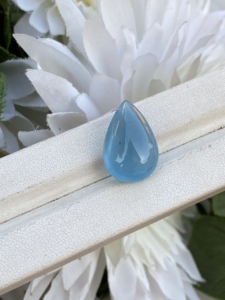 Excelente cabujón de Aguamarina Natural de 15,76 quilates, piedra de Color superior, corte de pera, buen brillo, blanco, azul, fabricación de joyas, Ópalo Esmeralda - Product Image 3