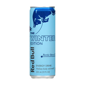 Boisson énergisante Rad Bull à la canneberge d'hiver avec caféine, boîte bleue - Product Image 1