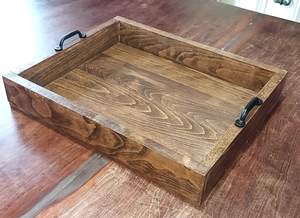 Plateau de service rectangulaire en bois durable avec poignées, taille personnalisée pour un usage domestique et commercial, stockage alimentaire et organisation de la cuisine - Product Image 3