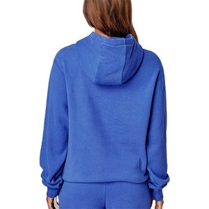 Custom Women's Casual Hooded Polyester/Cotton Blend Oversized Drop Shoulder Hoodie with 3D Puff Printing - Product Image 2