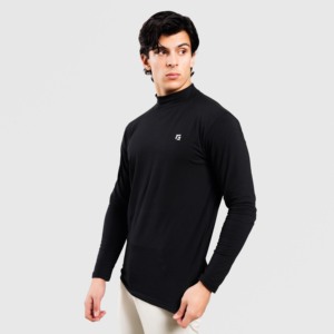 Camiseta de Invierno Alpha Slim Fit, Tejido Ecológico, Transpirable e Impermeable, con Estampado, Talla XL-Negro - Product Image 3