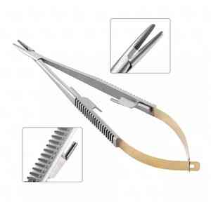 HEXA CARE 16cm Castroviejo Poignée ergonomique en acier inoxydable Porte-aiguille dentaire manuel Instrument chirurgical droit - Product Image 3