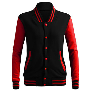 High Quality Breathable Solid Winter Cotton Stand Collar Women Letterman Jacket Outdoor Use Wholesale