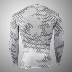 Clothing Gold Factory Supply High Collar Quick Dry Spandex/Polyester Anti-Bacterial <b>Mens</b> <b>Compression</b> <b>Shirt</b> Long Sleeve Rashguard - Product Image 2