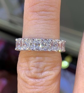 แหวนเพชรมอยส์ซาไนต์สีขาวเปล่งประกาย925สวยแหวนแต่งงานเงินสเตอร์ลิงของขวัญแหวนหมั้นสำหรับเธอสำหรับผู้หญิง - Product Image 3