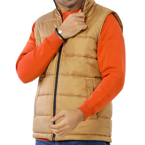 Veste sans manches matelassée d'hiver à capuche, personnalisée en gros, 2026, décontractée, respirante, écologique, fermeture éclair, rembourrage en coton, polyester - Product Image 2