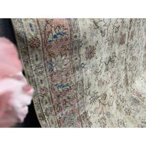 5.2x8.5 ft Vintage Rug, Turkish Large Rug, <b>Brown</b> Polka dot <b>Wool</b> Rug - Product Image 4