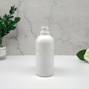 Bouteilles cosmétiques PET en porcelaine blanche à col haut OEM 250ml 24mm 22g pompe en plastique pour shampooing crème pour le corps nettoyant pour le visage vente en gros - Product Image 5