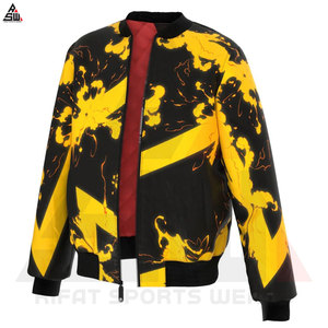 Zip-up Quilted Winter Warm Sublimation Bomber <b>Jacket</b> Custom Made Front Logo High Quality Men's - Product Image 2