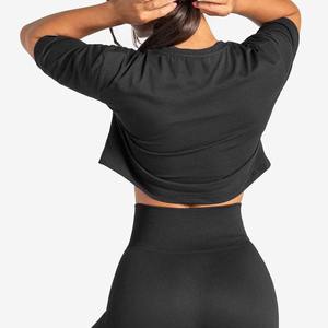 Camisetas Cortas de Verano Ligeras para Mujer, Ecológicas, Transpirables, de Poliéster/Algodón, Hechas a Medida, Ropa Deportiva - Product Image 2